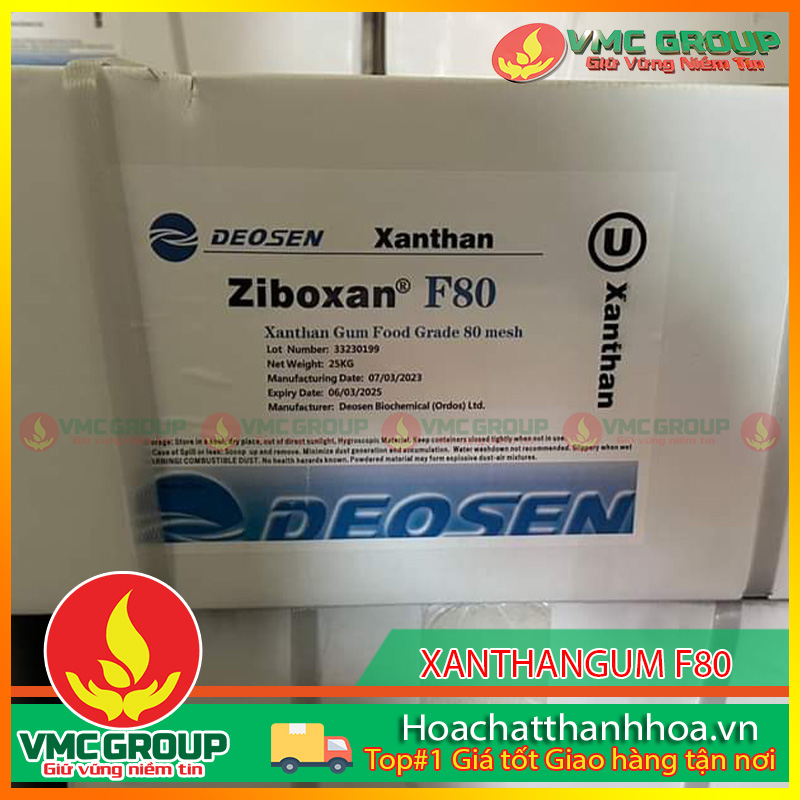 Xanthan Gum Ziboxan F80 có dạng bột màu kem